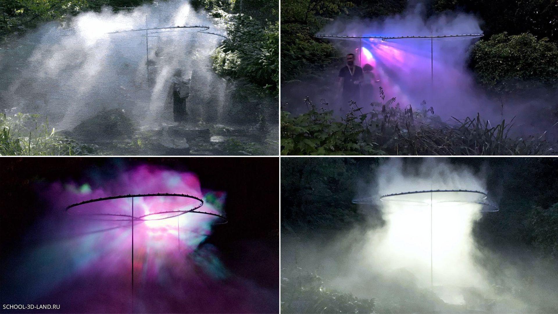Инсталляция с туманом в Ботаническом саду Цюриха