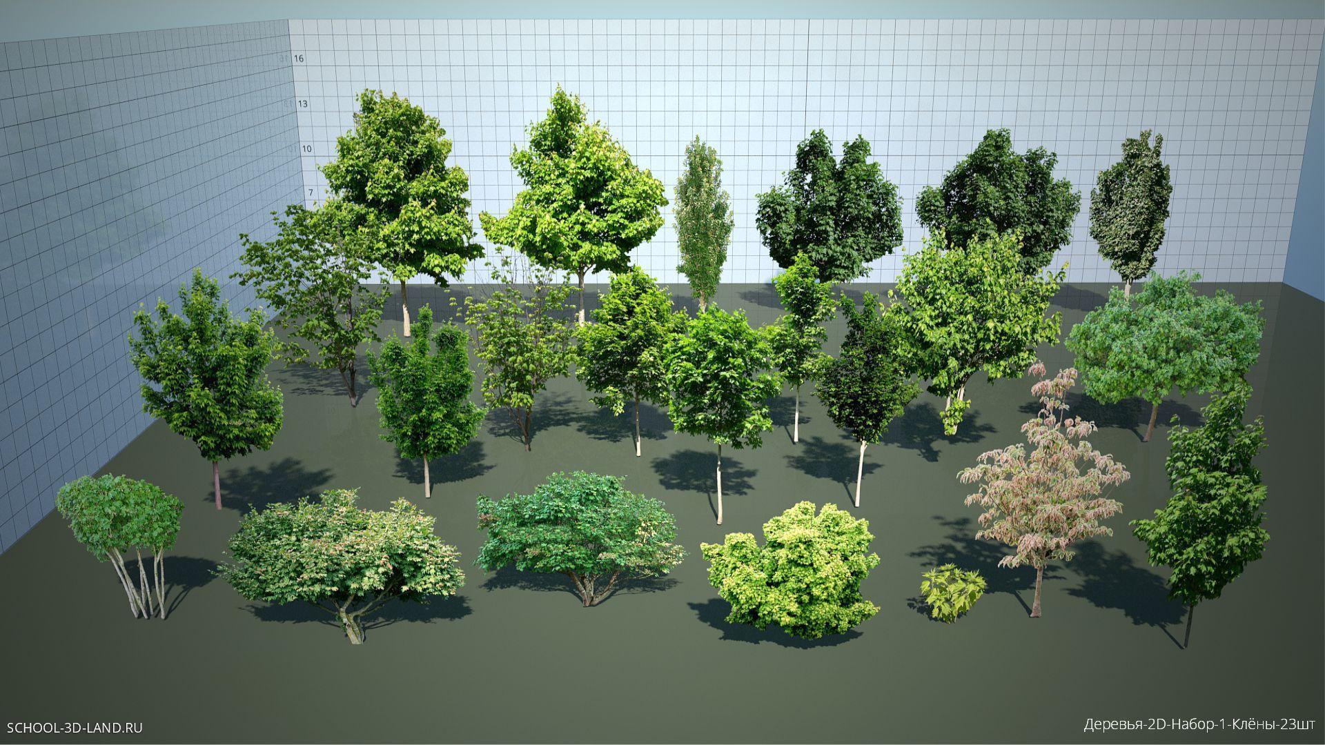 Trees-2D-Set-1 (23pcs)
