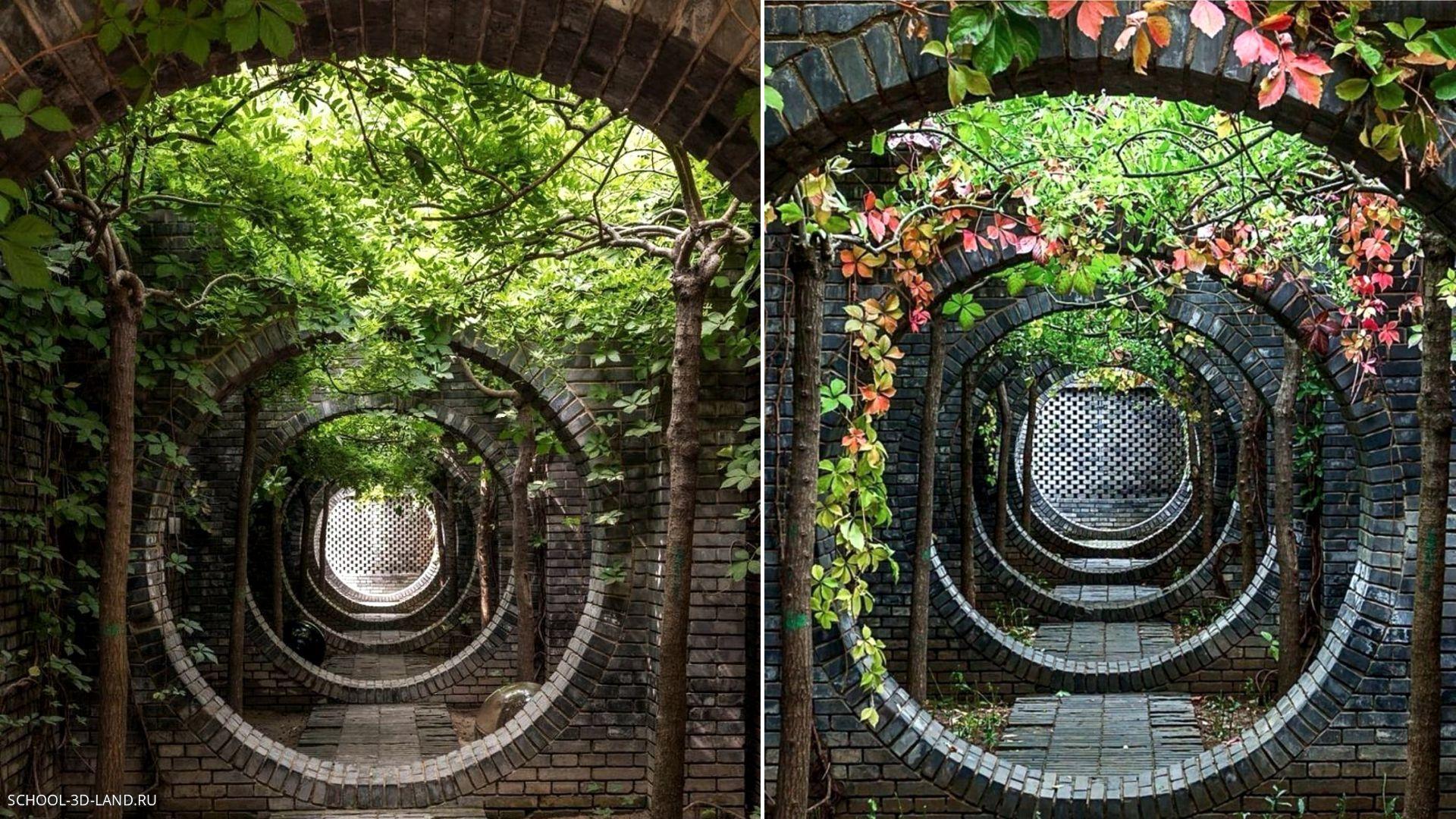 Лунные ворота в китайском саду